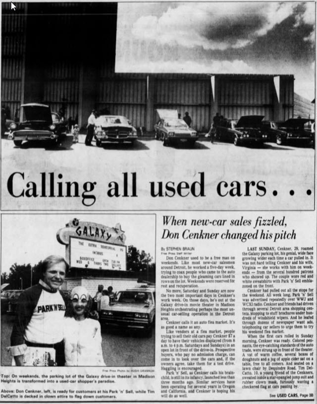Galaxy Drive-In Theatre - Old Newspaper (newer photo)